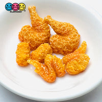 3D Tiny Small Fake Food Chicken Wings Legs Nuggets Cabochons Decoden Charm 6pcs PLAYCODE3 LLC Charm