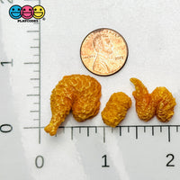 3D Tiny Small Fake Food Chicken Wings Legs Nuggets Cabochons Decoden Charm 6pcs PLAYCODE3 LLC Charm