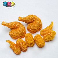 3D Tiny Small Fake Food Chicken Wings Legs Nuggets Cabochons Decoden Charm 6pcs PLAYCODE3 LLC Charm