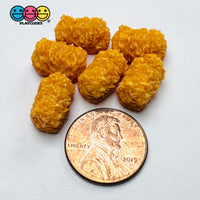 3D Tiny Small Fake Food Chicken Wings Legs Nuggets Cabochons Decoden Charm 6pcs PLAYCODE3 LLC chicken nuggets 6pcs Charm