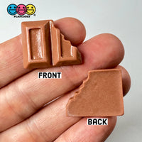 Chocolate Bar Cracked Broken Charm Fake Candies Flat Back Cabochons 10 Pcs Playcode3 Llc