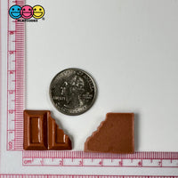 Chocolate Bar Cracked Broken Charm Fake Candies Flat Back Cabochons 10 Pcs Playcode3 Llc