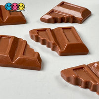 Chocolate Bar Cracked Broken Charm Fake Candies Flat Back Cabochons 10 Pcs Playcode3 Llc