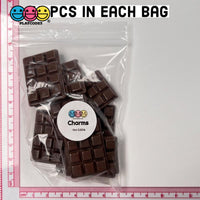 Chocolate Bars Faux Candy Bar Flatback Charms Fake Bake Chocolates Cabochons 10 Pcs Charm