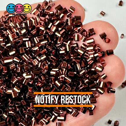 Chocolate (Brown) 100G Bingsu Beads Slime Crunchy Iridescent Crafting Supplies Cut Plastic Straws
