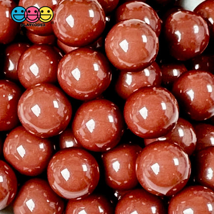 Chocolate Brown Boba Beads 10Mm Fake Food Acrylic Balls Faux Decoden 20 Grams Bead