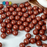 Chocolate Brown Boba Beads 8Mm Fake Food Acrylic Balls Faux Decoden Bead