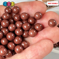 Chocolate Brown Boba Beads 8Mm Fake Food Acrylic Balls Faux Decoden Bead