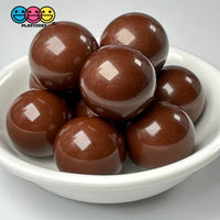 Chocolate Brown Boba Beads Fake Food Malted Ball Candy Not Edible Acrylic Balls Faux Decoden 19 Mm