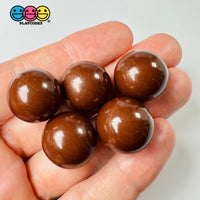 Chocolate Brown Boba Beads Fake Food Malted Ball Candy Not Edible Acrylic Balls Faux Decoden 19 Mm