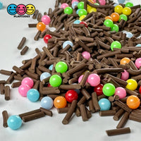 Chocolate Brownie Rainbow Cake Funfetti Fake Clay Sprinkles Decoden Fimo Jimmies Playcode3 Sprinkle