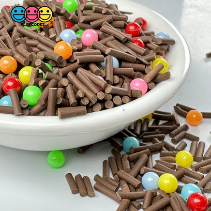 Chocolate Brownie Rainbow Cake Funfetti Fake Clay Sprinkles Decoden Fimo Jimmies Playcode3 Sprinkle