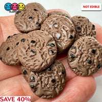 Chocolate Chip Cookies Flatback Charms Mini Charm Fake Food Cookie Cabochons 10 Pcs Playcode3 Llc