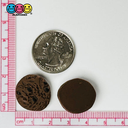 Chocolate Chip Cookies Flatback Charms Mini Charm Fake Food Cookie Cabochons 10 Pcs Playcode3 Llc