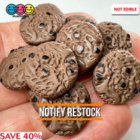 Chocolate Chip Cookies Flatback Charms Mini Charm Fake Food Cookie Cabochons 10 Pcs Playcode3 Llc