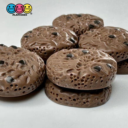 Chocolate Chip Cookies Flatback Charms Mini Charm Fake Food Cookie Cabochons 10 Pcs Playcode3 Llc