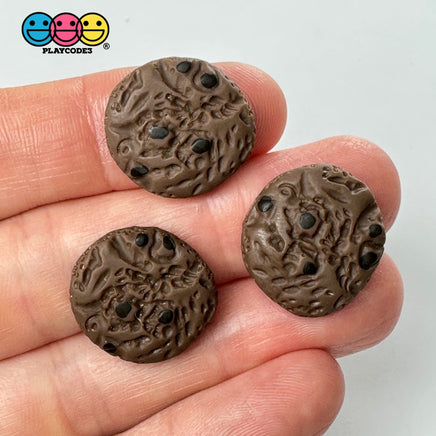 Chocolate Chip Cookies Flatback Charms Mini Charm Fake Food Cookie Cabochons 10 Pcs Playcode3 Llc