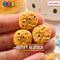 Chocolate Chip Lite Colored Cookies Flatback Charms Mini Charm Fake Food Cookie Cabochons 10 Pcs