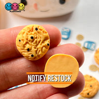 Chocolate Chip Lite Colored Cookies Flatback Charms Mini Charm Fake Food Cookie Cabochons 10 Pcs