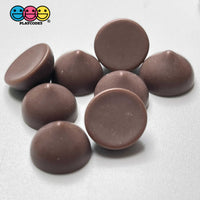 Chocolate Chips Kisses Drops White Chocolates Chip Fake Food Realistic Charm Cabochons 25 Pcs
