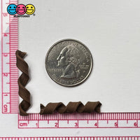 Chocolate Curls Fake Candy Charm Cabochon Polymer Clay Bake Decoden 20 Pcs
