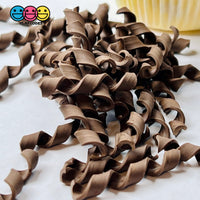 Chocolate Curls Fake Candy Charm Cabochon Polymer Clay Bake Decoden 20 Pcs