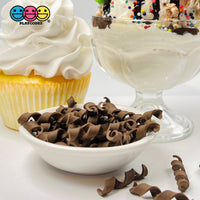 Chocolate Curls Fake Candy Charm Cabochon Polymer Clay Bake Decoden 20 Pcs