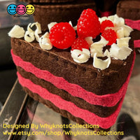 Chocolate Strawberry Vanilla White Curls Shavings Faux Food Realistic Fake Bake Plastic Toppers
