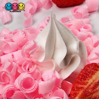 Chocolate Strawberry Vanilla White Curls Shavings Faux Food Realistic Fake Bake Plastic Toppers