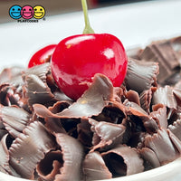 Chocolate Strawberry Vanilla White Curls Shavings Faux Food Realistic Fake Bake Plastic Toppers