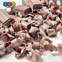 Chocolate Curls Shavings Faux Food Realistic Fake Bake Plastic Toppers Sprinkles
