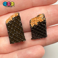 Playcode3 Llcfake Miniature Chocolate Waffle Wafer Bars Debbie Food Cabochons Decoden Charm 10 Pcs