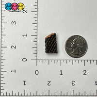 Playcode3 Llcfake Miniature Chocolate Waffle Wafer Bars Debbie Food Cabochons Decoden Charm 10 Pcs