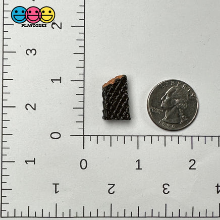 Playcode3 Llcfake Miniature Chocolate Waffle Wafer Bars Debbie Food Cabochons Decoden Charm 10 Pcs
