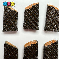 Playcode3 Llcfake Miniature Chocolate Waffle Wafer Bars Debbie Food Cabochons Decoden Charm 10 Pcs