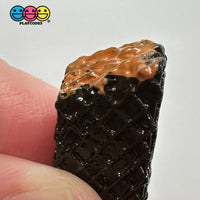 Playcode3 Llcfake Miniature Chocolate Waffle Wafer Bars Debbie Food Cabochons Decoden Charm 10 Pcs