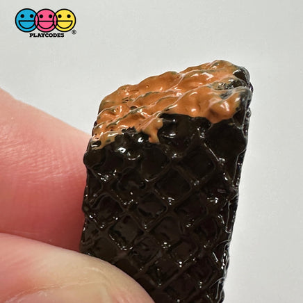 Playcode3 Llcfake Miniature Chocolate Waffle Wafer Bars Debbie Food Cabochons Decoden Charm 10 Pcs