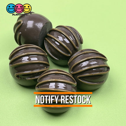 Chocolates Assorted Truffles Gourmet Fake Hard Candy Charms Cabochon Caramel Drizzle Charm