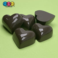 Chocolates Assorted Truffles Gourmet Fake Hard Candy Charms Cabochon Chocolate Heart Charm