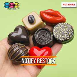 Chocolates Assorted Truffles Gourmet Fake Hard Candy Charms Cabochon Charm