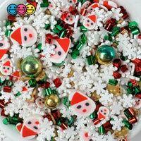 Christmas Bingsu Gingerbreadman Snowflakes Santa Clause Fake Clay Sprinkles Decoden Fimo Jimmies