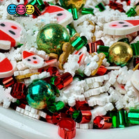 Christmas Bingsu Gingerbreadman Snowflakes Santa Clause Fake Clay Sprinkles Decoden Fimo Jimmies