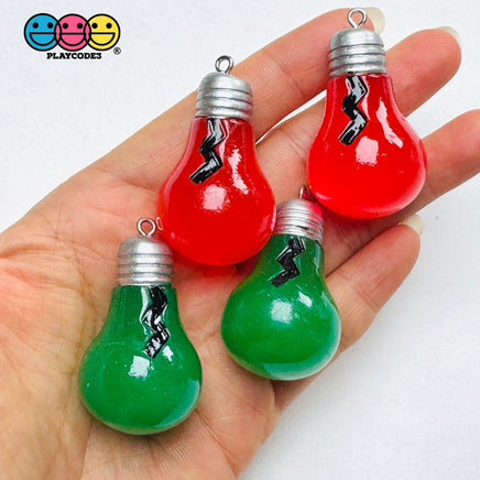 Christmas Bulbs Cracked Red Green Holiday Cabochons Decoden Charm 4 pcs PLAYCODE3 LLC (Copy) Charm