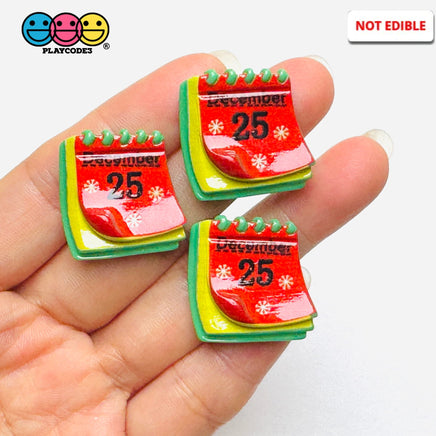 Christmas Calendar December 25 Mini Flatback Cabochons Decoden Charm 10 pcs Charm