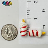 Christmas Candle Holiday Charm 3D Cabochons Decoden Charm 10 Pcs