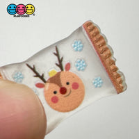 Christmas Candy Fake Peppermint Polar Bear Gingerbread Man Reindeer Holiday Flatback Cabochons
