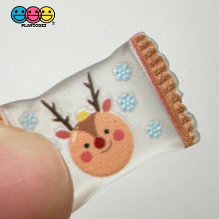 Christmas Candy Fake Peppermint Polar Bear Gingerbread Man Reindeer Holiday Flatback Cabochons