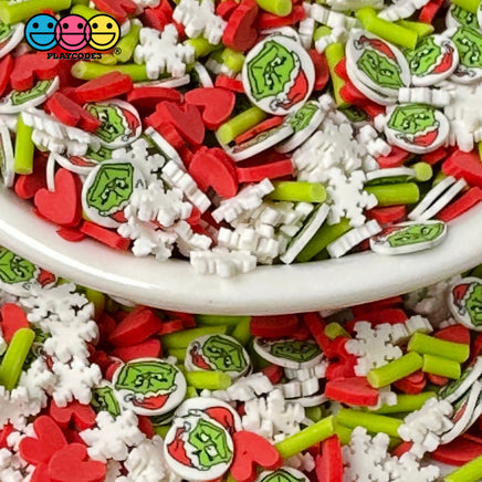 Christmas Character Face Fimo Heart & Snowflake Fake Sprinkles Confetti Funfetti Playcode3 Llc