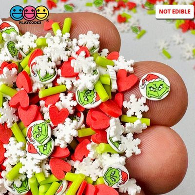 Christmas Character Face Fimo Heart & Snowflake Fake Sprinkles Confetti Funfetti Playcode3 Llc