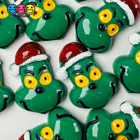 Christmas Character Holiday North Pole Hard Resin Charm Flat Back Cabochons Decoden 10 Pcs Slime